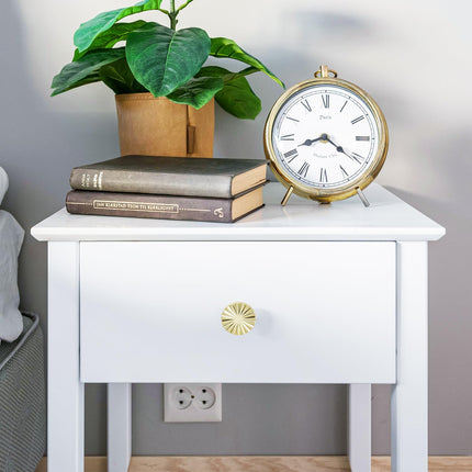 4 Pack Cabinet Knobs Zinc Alloy Solid Kitchen Cabinet Pulls Brushed Gold Drawer Knobs Dresser Cabinet Handles (37 mm).
