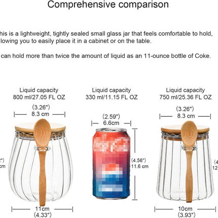 Sugar Bowls Sugar Container 25.36 FL OZ Glass Coffee Canister Airtight Food Storage Jar with Lid and Spoon Candy Jar Coffee Bar Accessories Storage Beans Powder (Conical).