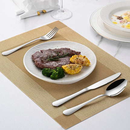 Dinner Spoon Set,8-Piece 7.3 Inch Soup Spoons,Premium Food Grade Stainless Steel Table Spoon,Durable Metal Tablespoon,Dishwasher Safe Silverware Spoons.