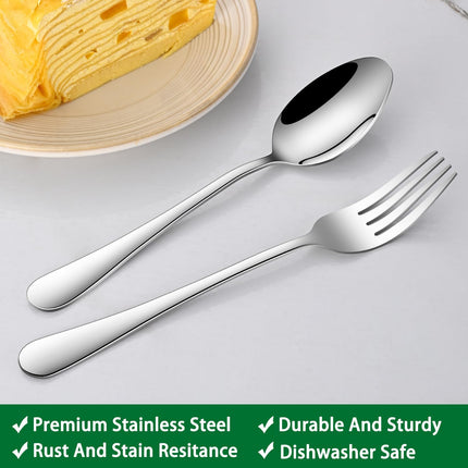 8-Piece 6.7 Inches Stainless Steel Tea Spoon,Durable Dishwasher Safe Teaspoons,Silverware Dessert Spoons For Kitchen,Small Spoons For Restaurant,Hotel.