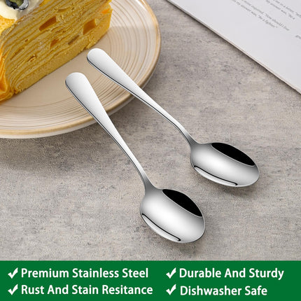 Small Teaspoon,5.5 Inches Stainless Steel Tea Spoons Set Of 8,Espresso Spoon,Durable Dishwasher Safe Small Coffee Spoons,Mini Demitasse Spoon For Dessert.