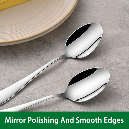 Small Teaspoon,5.5 Inches Stainless Steel Tea Spoons Set Of 8,Espresso Spoon,Durable Dishwasher Safe Small Coffee Spoons,Mini Demitasse Spoon For Dessert.