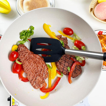 4Pcs Silicone Spatula Turner Slotted Spatula Set Spoon, Spatulas Silicone Heat Resistant Wok Rubber Spatulas for Nonstick Cookware Spatula Cooking Kitchen Utensils Set.