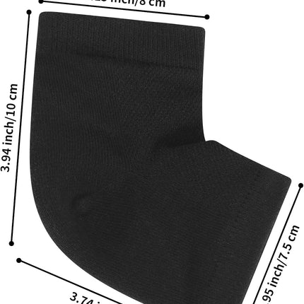 3 Pairs Moisturizing Heel Socks for Dry Cracked Feet, Gel Repair Moisture Spa Socks for Women Dry Cracked Heels Overnight (Regular).