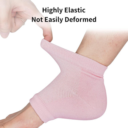 3 Pairs Moisturizing Heel Socks for Dry Cracked Feet, Gel Repair Moisture Spa Socks for Women Dry Cracked Heels Overnight (Regular).
