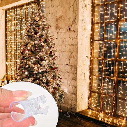 Christmas Light String Suction Cup Holders & Hooks for Seasonal Lights & Xmas Decorations (50Pcs).