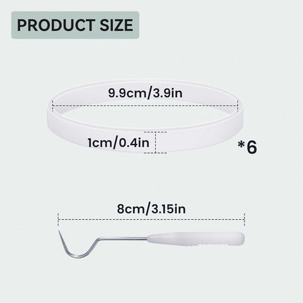 6 PCS Rubber Gaskets Replacement Seal for Ninja Blender, Blender Sealing Gasket for 7 Fins Blender Blade Attachment, Flexible White O-Ring Compatible with Ninja BL456-30 BL480 BL681A BL780 BL64 Etc..