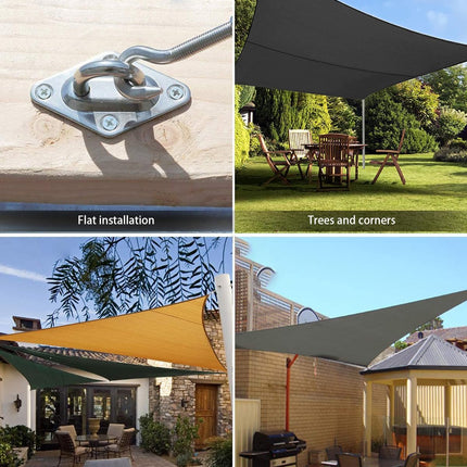 Sun Shade Sail Hardware Kit, 304 Stainless Steel Sunshades Canopy Installation Kit for Garden Rectangle & Triangle Shade Sails, Heavy Duty Shade Sail Fixing Accessories, Awning Attachment Set.