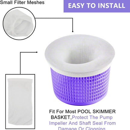 30-Pack of Pool Skimmer Socks - Filters Baskets, Skimmers Cleans Debris and Leaves for In-Ground and Above Ground Pools.