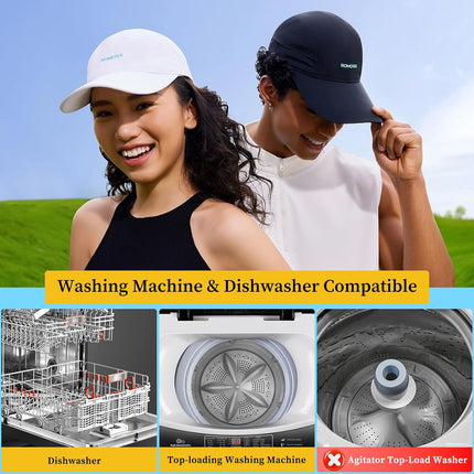 Hat Washer Cage for Washing Machine & Dishwasher- Ball Cap Washer for Baseball Caps & Hats, Baseball Cap Cleaner and Shaper, Fits Adult/Kids Caps (Black).