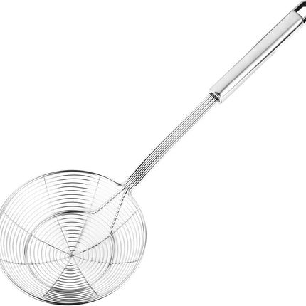 Solid Stainless Steel Spider Strainer Skimmer Ladle for Cooking and Frying, Kitchen Utensils Wire Strainer Pasta Spoon, 5.4 Inch.