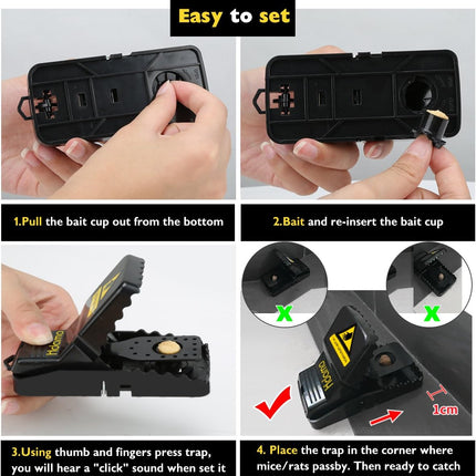 Mouse Trap, Mouse Traps That Work Small Mice Trap Outdoor Indoor Best Snap Traps for Mouse/Mice Safe and Reusable 6 Pack Quick Kill Mice Traps.