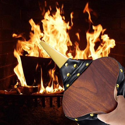 17" x 7.5" Fireplace Wood Bellows Fireplace Bellows Outdoors Barbeque Grill Chimney Hand Bellow Wood Bellows.