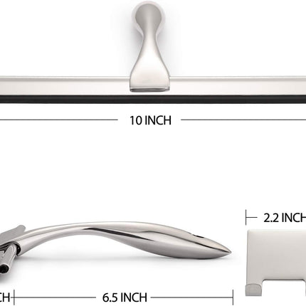 All-Purpose Shower Squeegee for Shower Doors, Bathroom, Window and Car Glass - Stainless Steel, 10 Inches.