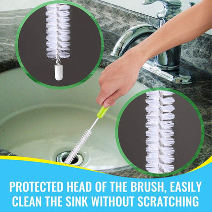 Bottle Cleaning Brush Set - Long Handle Bottle Cleaner for Washing Narrow Neck Beer Bottles, Sports Water Bottles with Straw Brush, Kettle Spout/Lid Cleaner Brushes.