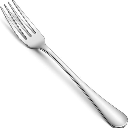 Dinner Forks Set, Food-Grade 18/8 Stainless Steel Forks Silverware, Mirror Polished, Dishwasher Safe - Set of 12, 8 Inches.