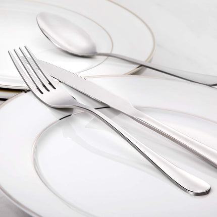Dinner Forks Set, Food-Grade 18/8 Stainless Steel Forks Silverware, Mirror Polished, Dishwasher Safe - Set of 12, 8 Inches.