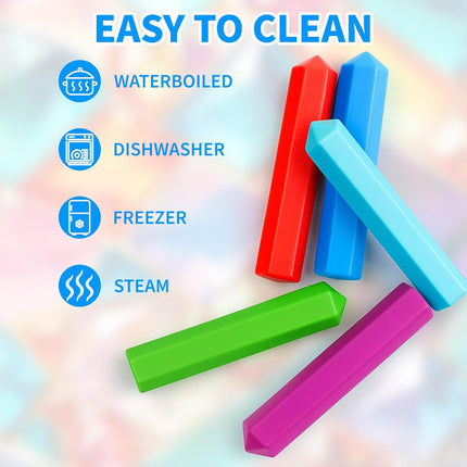 5Pcs Pencil Gidgets – Silicone Sensory Pencil Toppers Fidgets - Motor Aid for Sensory People with Anxiety, Autism, ADHD Integration Issues.