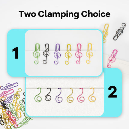 Paper Clips, 60 Pcs Colorful Music Note Paper Clip for Notebooks, Cute Paperclips Bookmarks Planner Clips, School/Office Supplies Accessories, 6 Color Available.