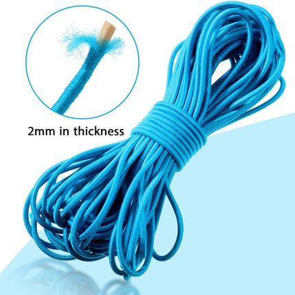 2mm Elastic Cord 10 Colours x 10 Meters Stretchy Nylon Thread for Jewellery Making Bracelets Necklaces Crafting Strong and Flexible.