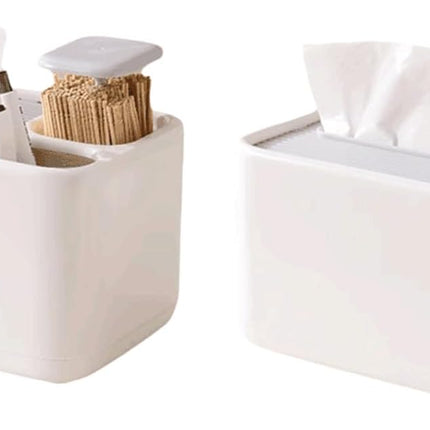2 Pack Desk Organizer with Compartments for Pens and Toothpicks - Office Supply Storage Solution.