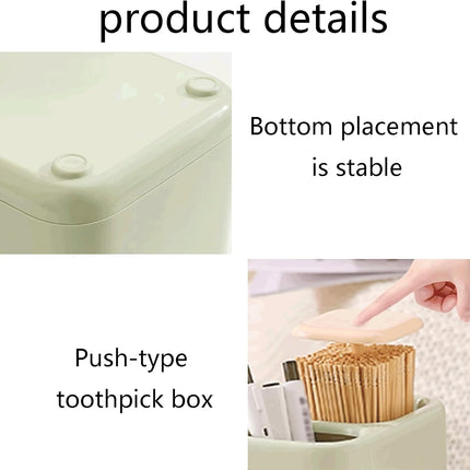 2 Pack Desk Organizer with Compartments for Pens and Toothpicks - Office Supply Storage Solution.
