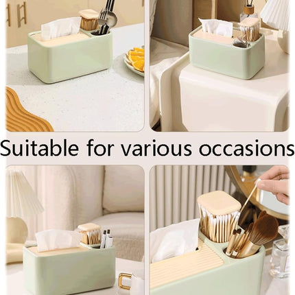 2 Pack Desk Organizer with Compartments for Pens and Toothpicks - Office Supply Storage Solution.
