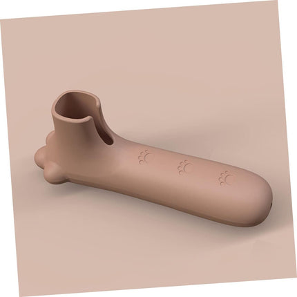 Silicone Door Handle Cover 1 Pack Child Safe Anti-Collision Paw Design Brown.