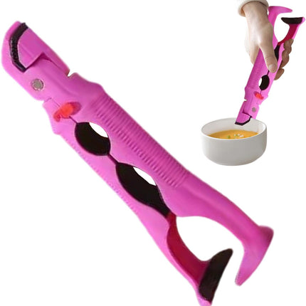 Multifunctional Kitchen Tongs Heat Resistant Anti-Scald Silicone Tips Food Tongs with Bottle Opener Stainless Steel Cooking Utensils for BBQ Salad Serving 1 Piece.