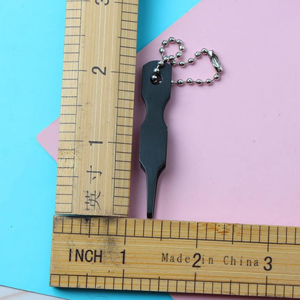 2 Pcs Split Ring Pliers Black & Silver Stainless Steel Fishing Pliers for Rigging and Bait with Keychain.