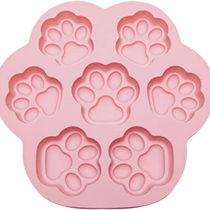 7-Cavity Silicone Cat Paw Mould Chocolate Fondant Ice Cube Tray Food Safe Baking Mold.