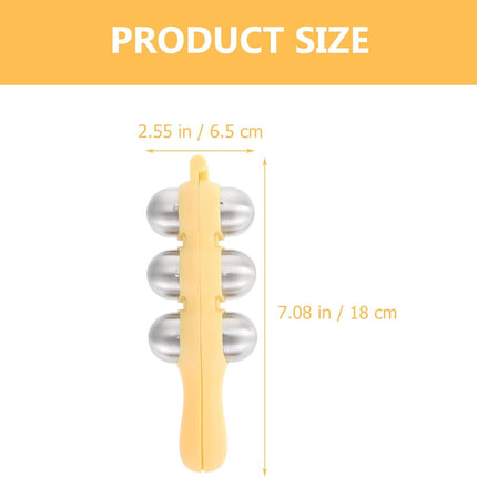 Stainless Steel Rice Ball Maker Set Triangle Sushi Mold with Rice Paddle Non-Stick Riceball Shaker Tool Yellow.