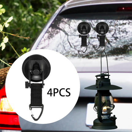 4 Pack Adjustable Strap Hooks for Tarp Tent Secure Attachment Multi Functional.