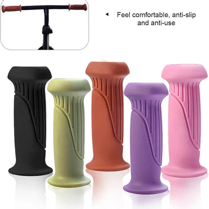 Comfortable Purple Bike Handlebar Grips Pair Non-Slip Cycling Handle Bar Covers.