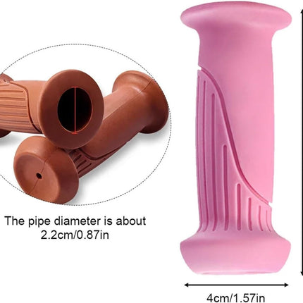Comfortable Purple Bike Handlebar Grips Pair Non-Slip Cycling Handle Bar Covers.