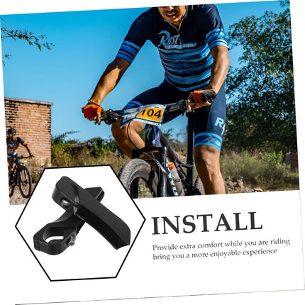 2 Pack Mountain Bike Handlebar Grips Metal & Plastic Anti-Slip Black Bicycle Hand Grips.