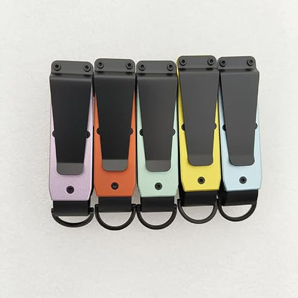 Compact Aluminium Key Organizer 2-6 Keys Yellow-Green Minimalist Key Holder for Car & Home.