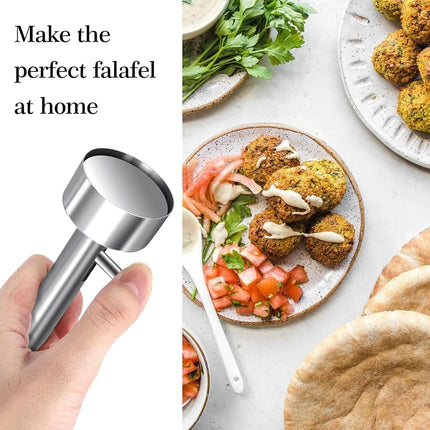 Professional Patty Maker with Thumb Grip - Perfect for Falafel Burgers and Meatballs.