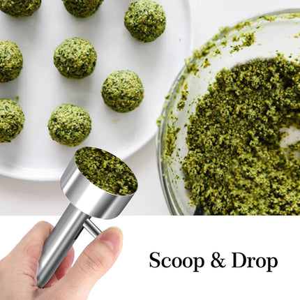 Professional Patty Maker with Thumb Grip - Perfect for Falafel Burgers and Meatballs.