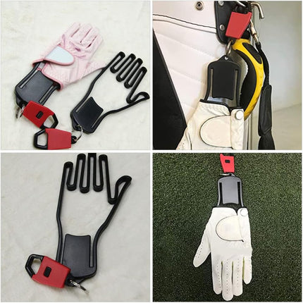 Golf Glove Holder Prevents Deformation and Protects Gloves Black 1 Pair.