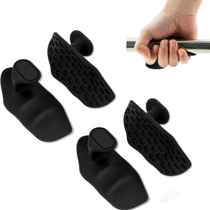Anti-Slip Rubber Gym Gloves for Weightlifting Barbell Universal Size Men Women 4 Pack.