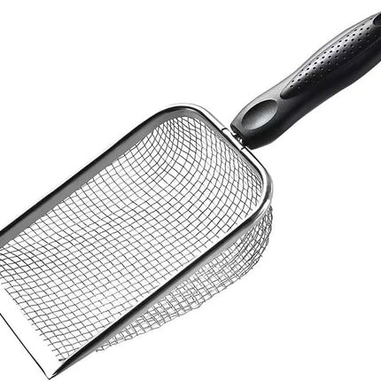 Fine Mesh Filter Deep Litter Scoop with Ergonomic Handle for Cats & Reptiles.