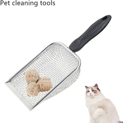 Fine Mesh Filter Deep Litter Scoop with Ergonomic Handle for Cats & Reptiles.