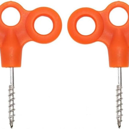 Orange Tent Pegs 2 Pack Heavy Duty Camping Outdoor Activities Stakes.