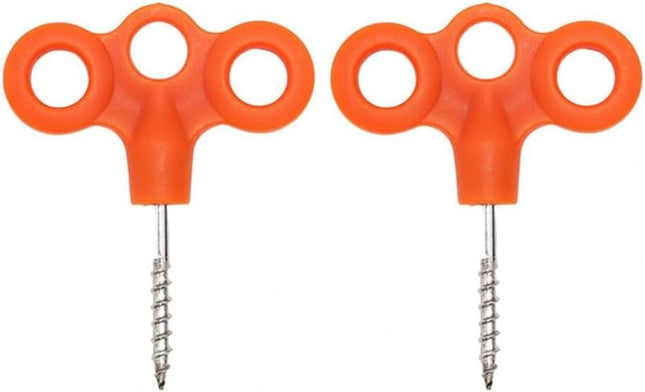 Orange Tent Pegs 2 Pack Heavy Duty Camping Outdoor Activities Stakes.