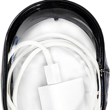 Transparent Zipper Storage Pouch with Keychain - Mini Organizer for Earbuds Cables - Travel Accessory for Backpack.