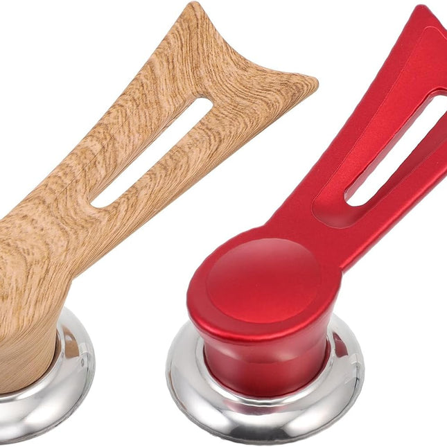 2 Pack Universal Pan Lid Knob Replacement Handle Heat Resistant Wooden & Red.