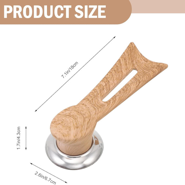 2 Pack Universal Pan Lid Knob Replacement Handle Heat Resistant Wooden & Red.