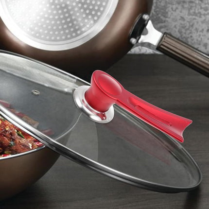 2 Pack Universal Pan Lid Knob Replacement Handle Heat Resistant Wooden & Red.