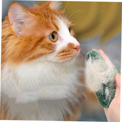 2 Pack Pet Massage Brush for Dog and Cat Grooming Green.
